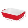 Pottery Baking Pan Medium Thickness Ceramic Baking Tray Microwave Oven Special High Temp Firing Eco Friendly Red Simple Elegant