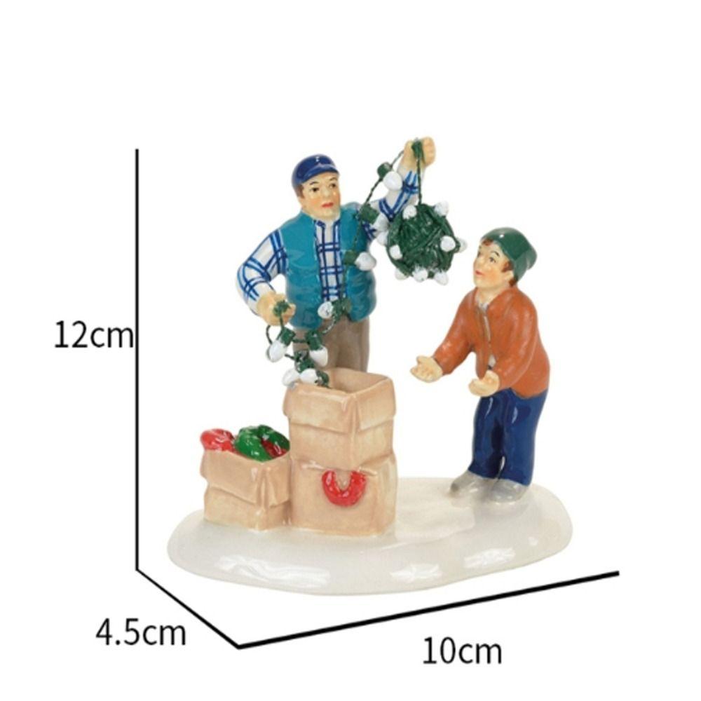 Harz Weihnachts Schneemann Puppe Ornament Weihnachts Dorf Straßenszene Gartendekoration