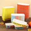 100Pieces No-Fold Hot Dog Packaging Box Paper Disposable Party Tableware Food Serving Tray Outdoor Tableware