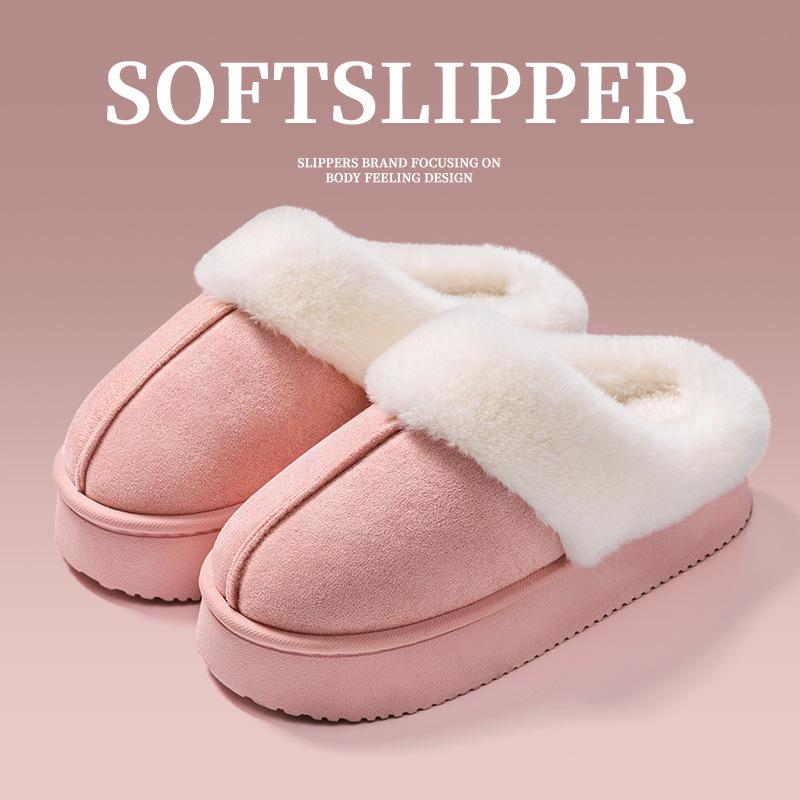 

Women s & Men s Non-Slip Waterproof Cotton Slippers: Silent, Thick-Soled, Wear-Resistant Footwear for Home and Confinement Couples. 36/37 fits 35/36
