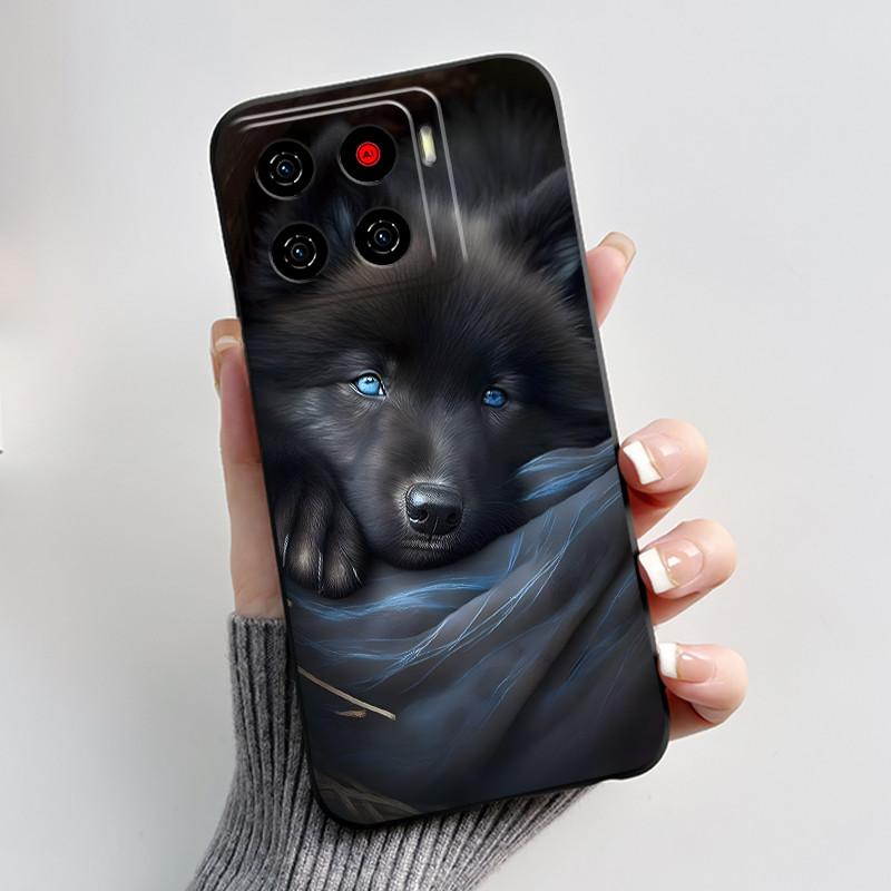 For ZTE Blade A56 Z2473 Case Cute Love Rabbit Cartoon Black Soft Silicone Protect Cover For ZTE Blade Nubia A56 Pro Phone Casing