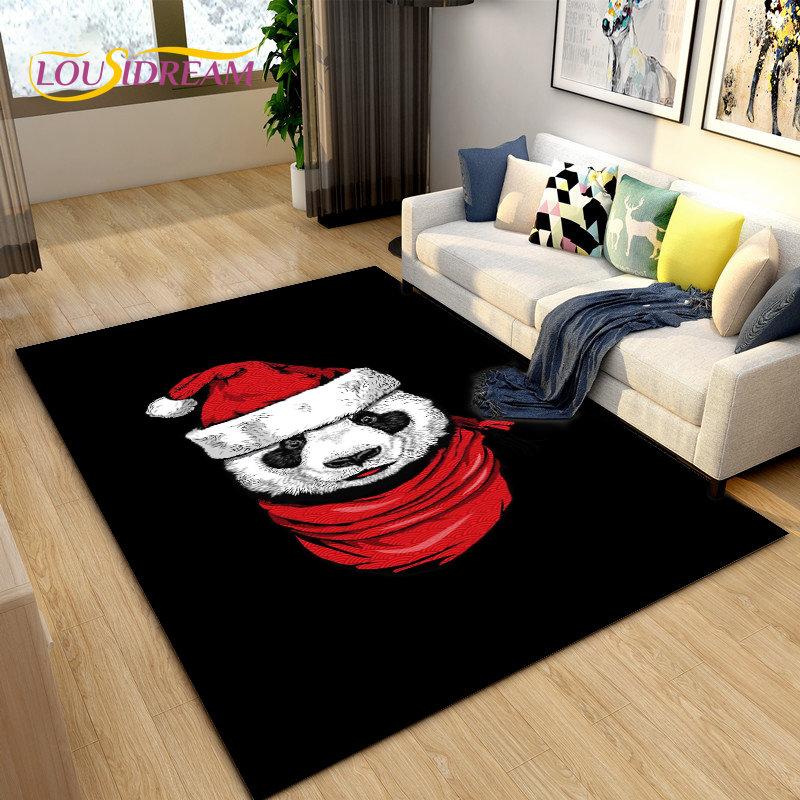 3D Cartoon Cute Panda Area Rug,Carpet Rug for Living Room Children's Room Decoration,Kid Play Crawl Soft Non-slip Floor Mat Gift