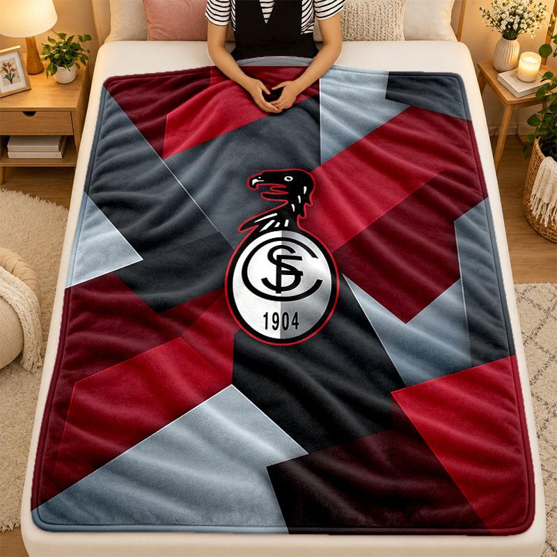 Flannel BlanketSC Freiburg FC Warm Soft Throw Blanket for Indoor Sofa Bed Living Room Use
