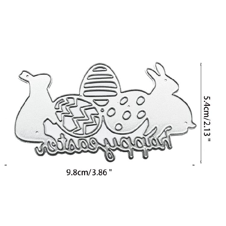 Easter Eggs Rabbit Cutting Dies Carbon Steel Die Cut Templates Metal Embossing Stencils for Scrapbooking Card Making
