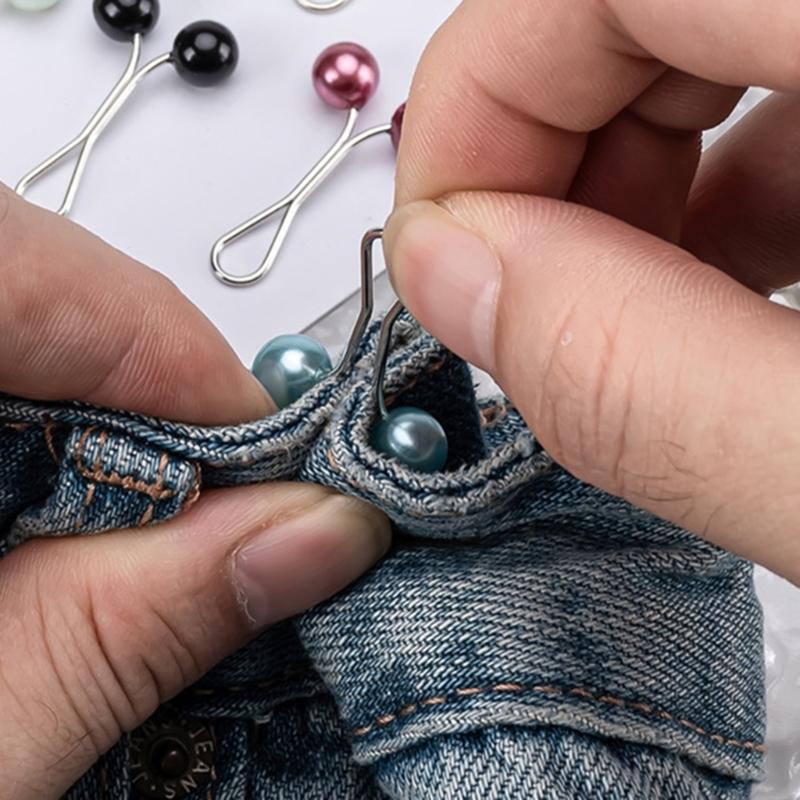 Adjustable Tighten Waist Button for Women Skirt Pants Jeans Tighten Waist Clip Metal Pin Clothing Fastening