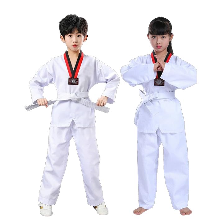 

Тхэквондо Длинный верх и низ с поясом [yuniycolor] Детская форма, Рукав, Унисекс, Белый, Комплект, (М-140) белый