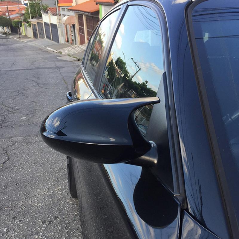 Car Rearview Side Mirror Covers Cap For BMW 1 3 Series E90 E91 E92 E93 E81 E87 E82 E88 Glossy Black Carbon Fiber