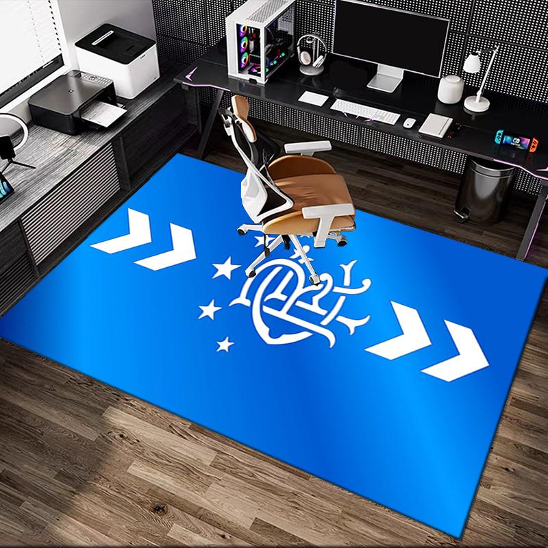 1pc Rangers FC Rug, Digital Printed Home Chair Sofa Mat, Durable Office Area Carpet, Beautiful Festival Decorations