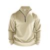 Winter Herren Hoodie Casual Reißverschluss Stehkragen Plus Kaschmir Volltonfarbe Herrenmantel