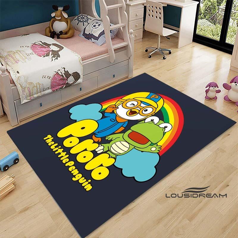 2026 Tappeti con Motivo a Forma di Pesce Carino P-Pororo-Park 15 Misure Tappetino per Pavimento Soggiorno Camera da Letto Comodino Tappeto Area Tappeto per Giochi Camera dei Bambini Decorazione per la Casa