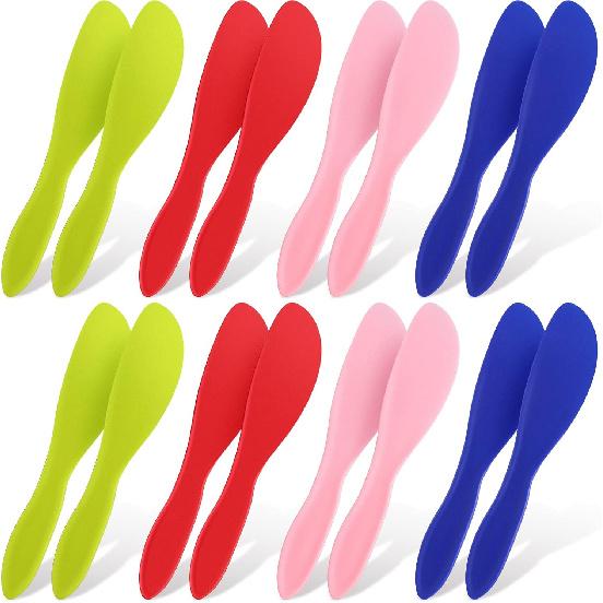 16 Pcs Plastic Butter Knife Spreader, Multi Purpose Plastic Butter Spreading Spreader Knife, Kitchen Frosting Knives for Cheese Cream Icing, Lime