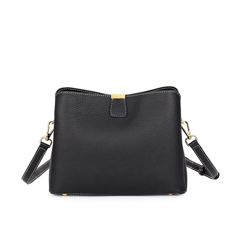 Premium Cowhide Leather Women's Handbag - Elegant, Niche Design, Single Shoulder Bag