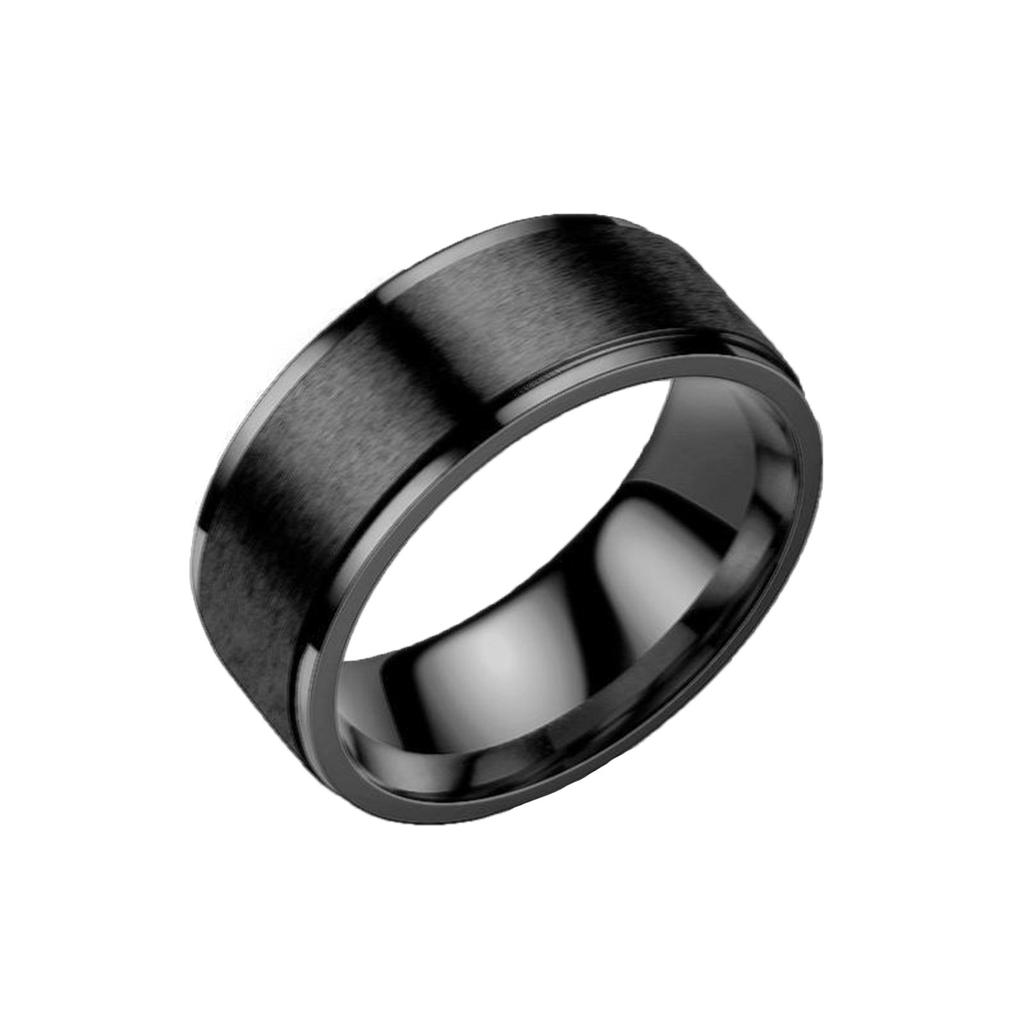 Neutral Couple Titanium Steel Frosted Ring