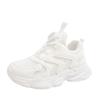 Summer New Double-mesh White Shoes with Rotating Buttons, Children's Sports Shoes for Boys and Girls, Soft-soled Running Dad Shoes