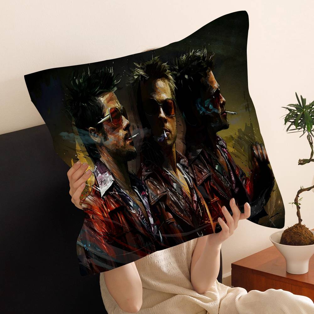 Movie Fight Club Cushion Cover Car Throw Pillow Case For Sofa Car Christmas Gift 40x40cm 45x45cm