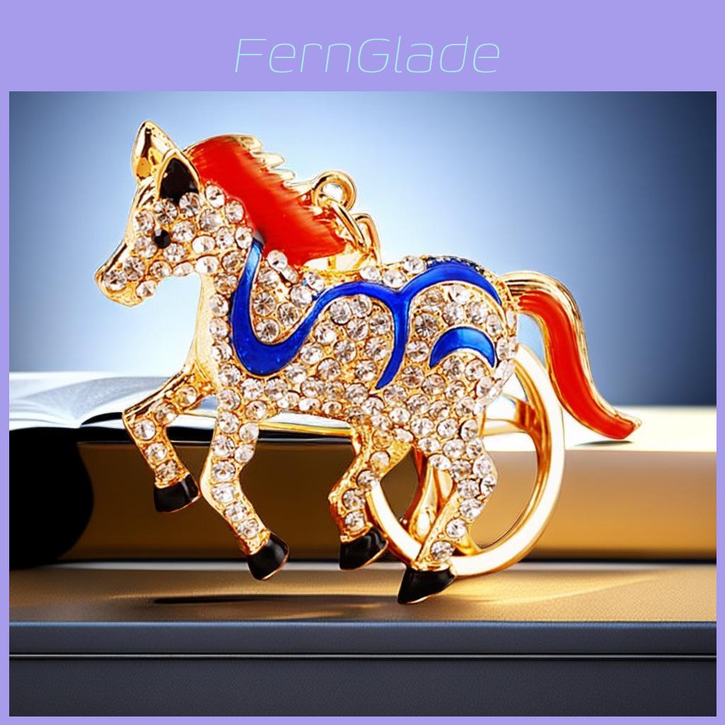 Charming Creative Metal Car Keychain With Diamond Accents For Stylish Gifts And Accessories