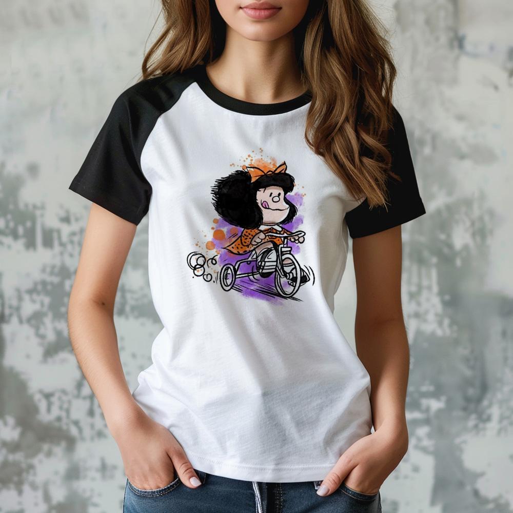 Women's loose round neck T-shirt short sleeved, street fashion versatile top
