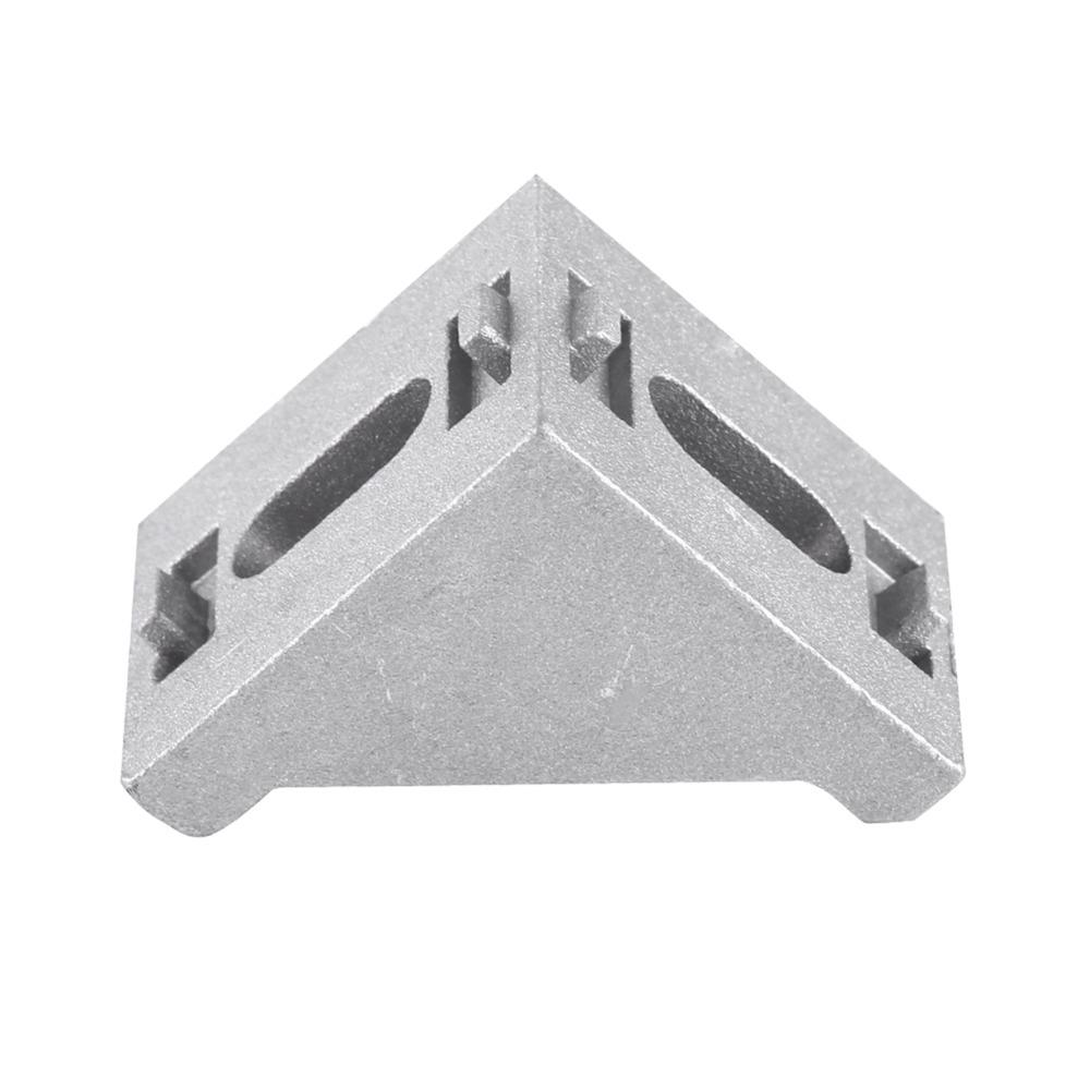 10pcs 2 Hole Aluminum Corner Bracket Durable Right Angle Bracket  For Standard 8mm Slot