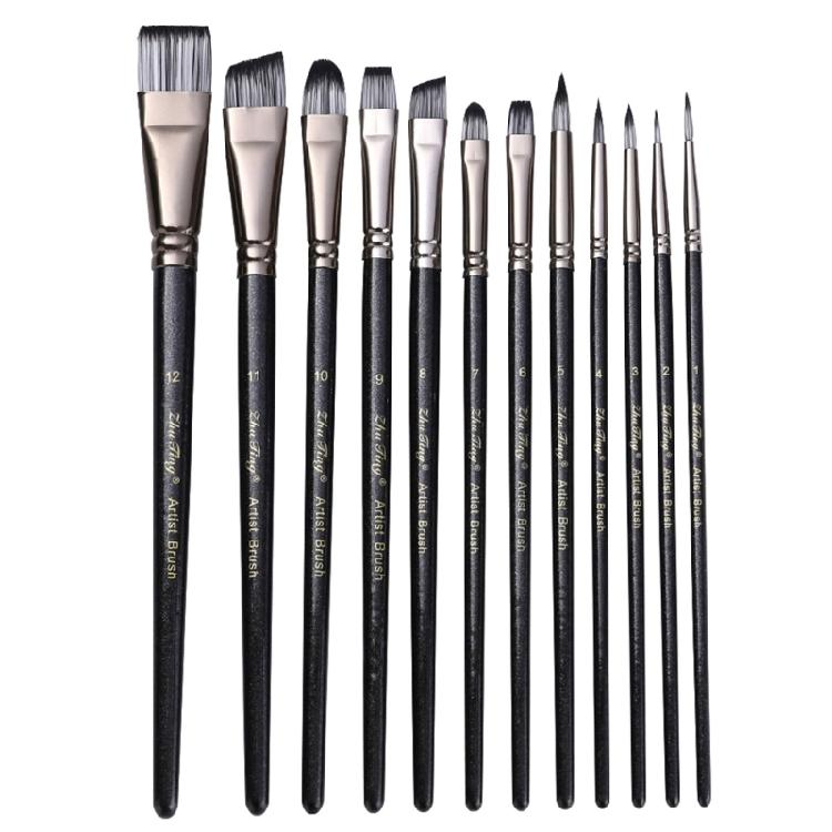 

Nylon Bristle Paint Brush for Artist Student Kid Adult Watercolor Gouaches Acrylic Oil Painting, Face and Body Painting 1