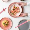 5 Pairs Reusable Plastic Chopsticks BPA-Free Dishwasher-Safe Non-Slip Fiberglass Chopsticks Chinese Japanese Chopstick Gift Set