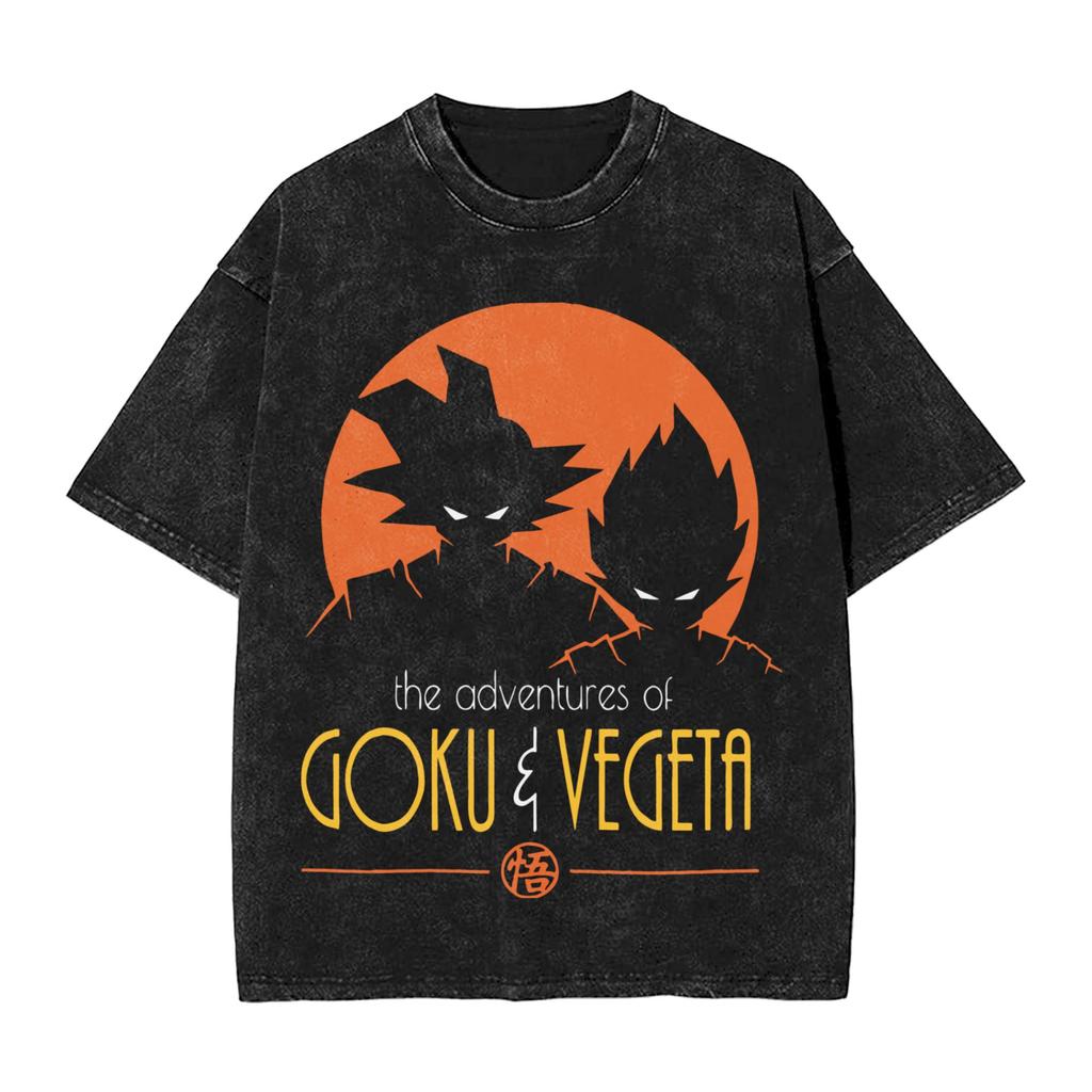 Goku Super Saiyan Dragon Ball Z T Shirt Hip Hop Washed Oversize TShirts Anime Novelty for Men Women Tops Streetwear Tops Tees