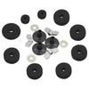 LADE Cymbals Stand Sleeves Felts Pad 18 Pcs Set With Washer Base Wing Nuts Replacement For Drum Hi-Hat Cymbal Stand Accessory