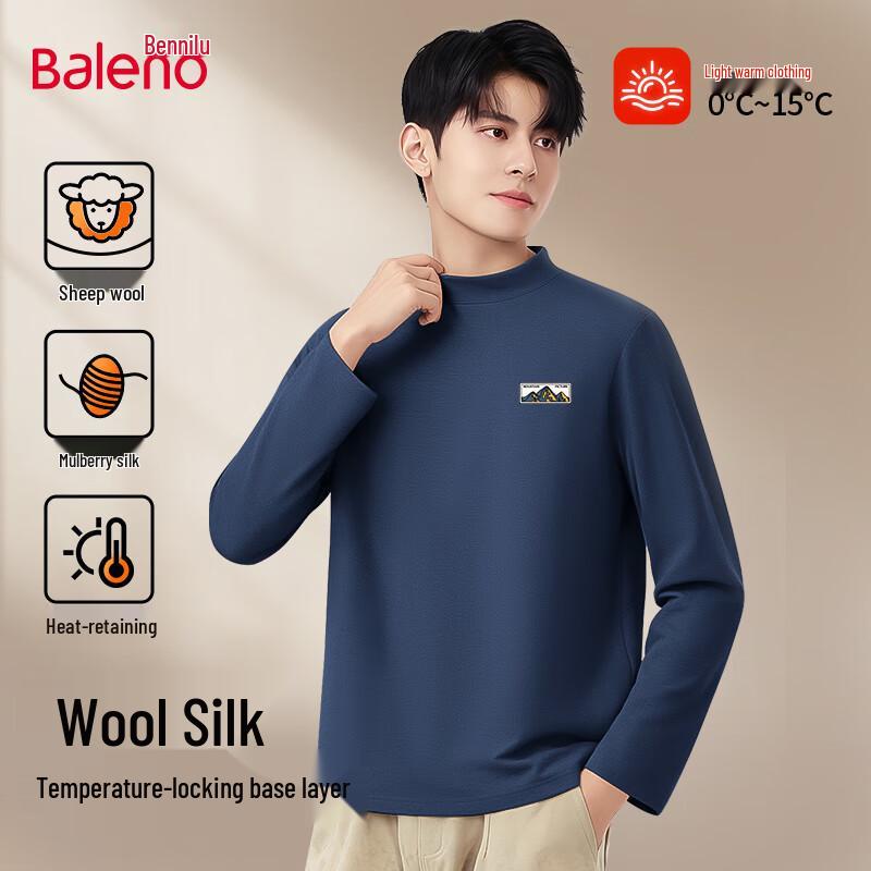 Baleno Men s Double-Sided Warm Half-High Collar T-Shirt XL