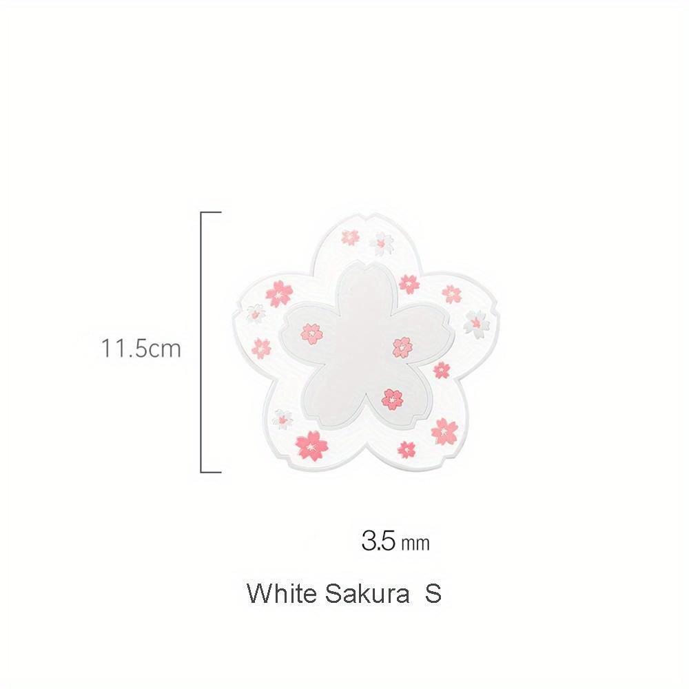 

Kawaii Japan Cherry Blossom Coaster Tea Cup Pad Sakura Coaster Insulation Table Mats for Tea Milk Cup Drink Cups 1PC Mat белый