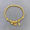 Gold Plated Four-Leaf Clover Water Drop Bracelet – Women's Luxury Beaded Bracelet with Long-Lasting Color Retention