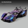 1/18 Lamborghini Vision Gran Turismo V12 GT Supercar Alloy Car Model Sound and Light Pull Back Children's Toy Collectibles Birthday Gift