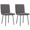 VidaXL Dining Chairs Set of 2 Grey Faux Leather, Chair, Living Room Chair, Accent Chair, Kitchen Chair, Seat At 4101168