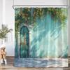 Modern Garden Landscape Shower Curtain Flower Plant Courtyard Bathroom Decoration Polyester Fabric Bathtub Shower Curtain
