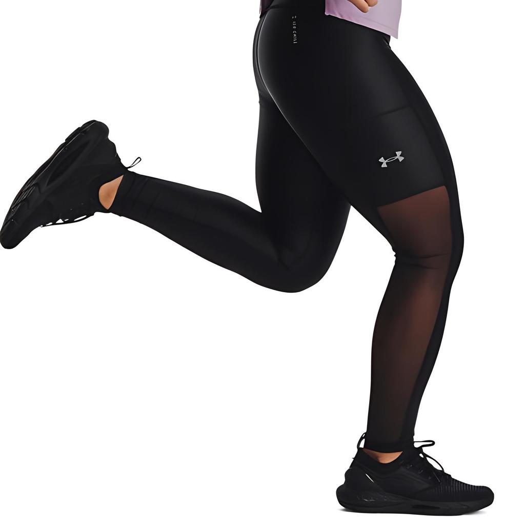 Under Armour Pantaloni Sportivi da Corsa Iso-Chill Tinta Unita 3/4 Fitness Donna Fondi Nero 1374950-001