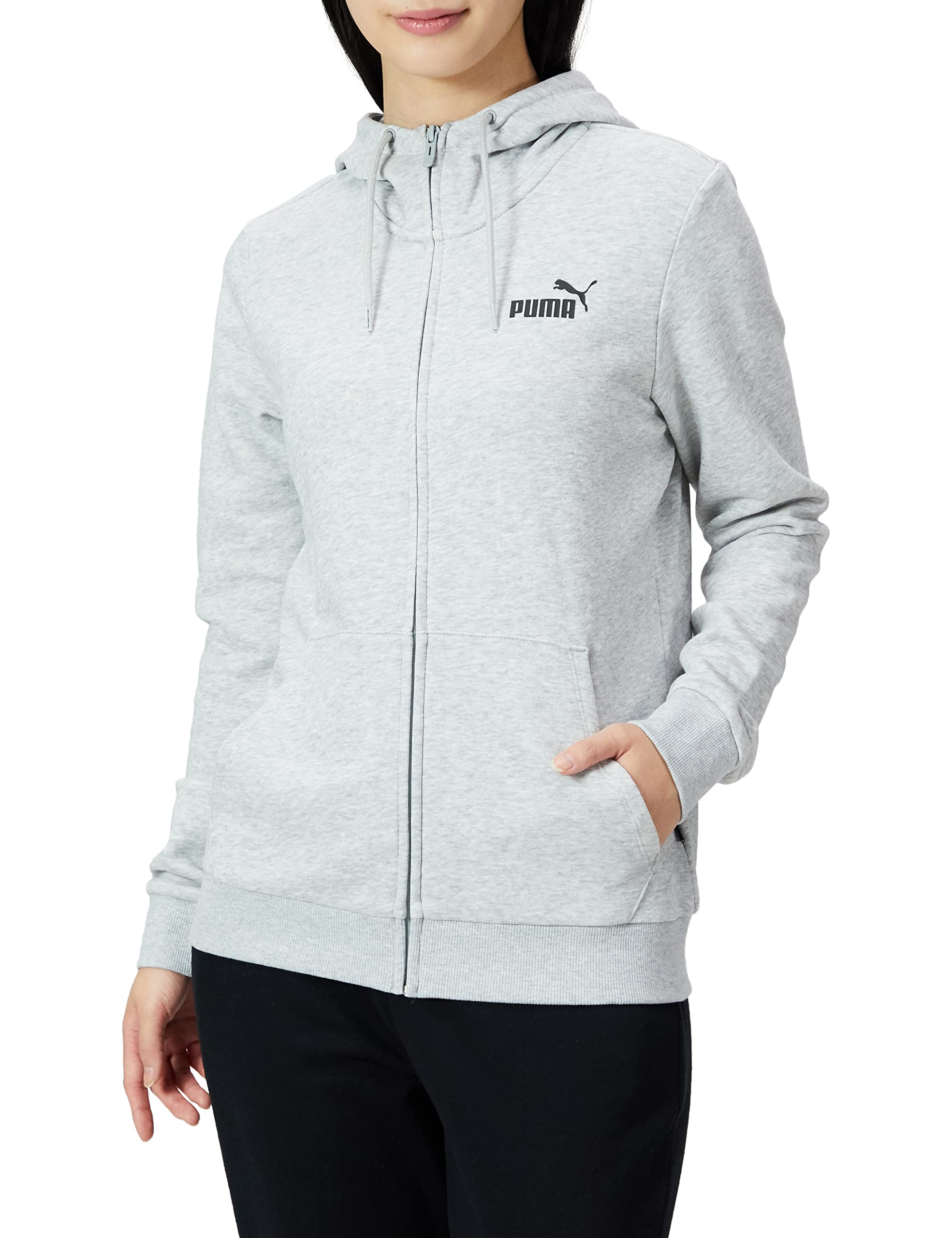 

PUMA ESS Hooded Jacket Light Gray Heather Size S (588936), Women s, Fall/Winter 2024, (04),