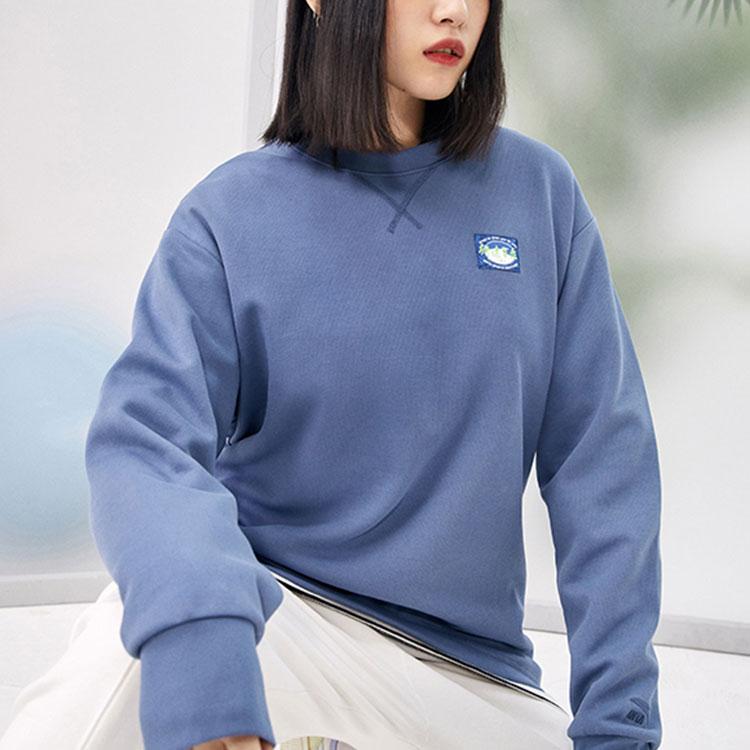 Anta All Things Series Casual Sports Crew Neck Pullover Sweatshirt Unisex Sweatshirt Checkered-Gray 952218701-4