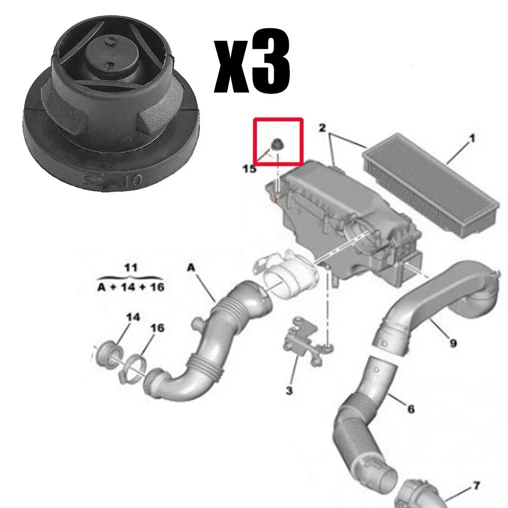 3Pcs Car Air Filter Rubber Insert Grommet For 1.6 HDI Diesel 1422A3 1422.A3 Auto Air Filters Ring Replacement