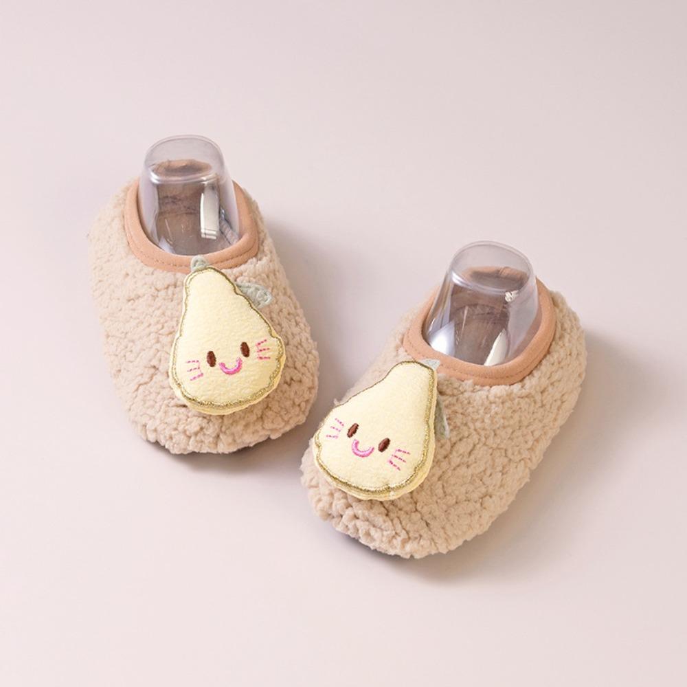 Cartoon Baby Socks Shoes Anti-slip Toddler Plush Floor Socks Cute Baby Walker Shoes Autumn Winter