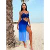 New Split Three-piece Conservative Bikini Skirt Mesh Sexy European and American Style Swimsuit