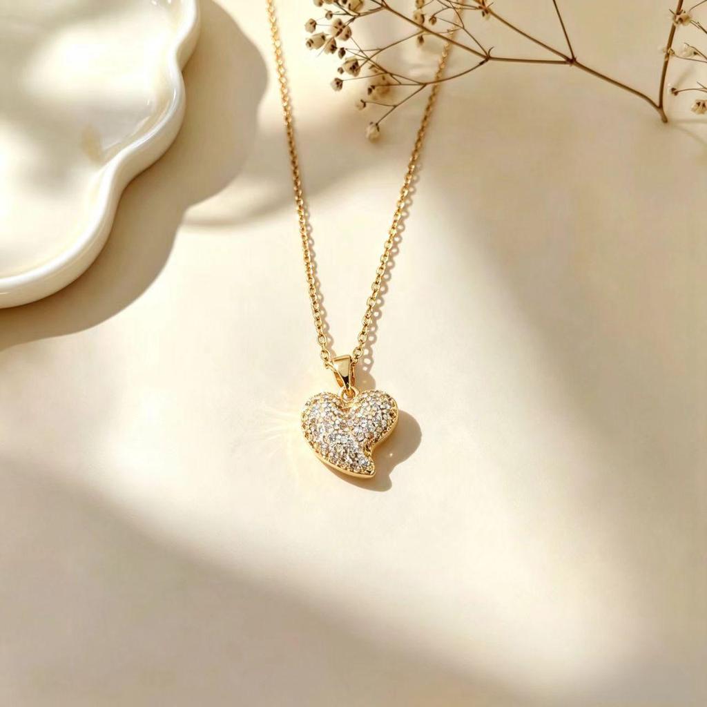Cross Heart Luxury Necklace: Elegant Pendant for Women - Niche Design Sweater & Clavicle Chain