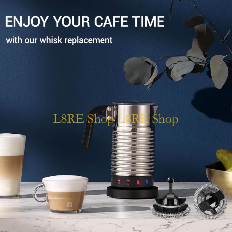 L8RE Electric Milk Frother Replacement Components with Whisks and Lid Frothing Device Attachments Milk Frother Accessories CN