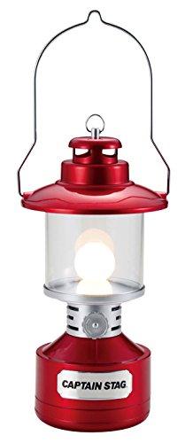 Captain Stag (CAPTAIN STAG) Camping Lantern Light, Twin Light, LED Lantern with Stained Glass-Style Sheet, Red, UK-4032