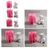 Flexible Silicone Mold Bear Figurine Shaped Candle Molds Scented Aromatherapys Making Mould Handmade Ornament Mould