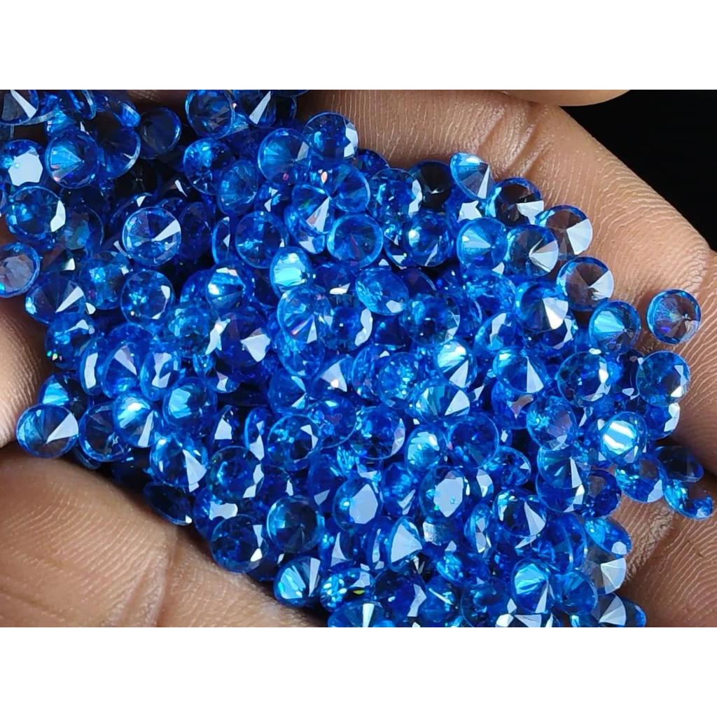 5mm Round Natural Blue Sapphire Loose Gemstone Lot Beautiful Sparkly Stones