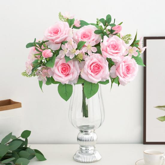 

7 Head Rose Simulation Home Artificial Flower Wedding Photo Props Decoration