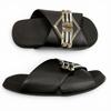 Pristine BALENCIAGA Sandals SUNSET FLAT BB black leather mens 42 828478 Used