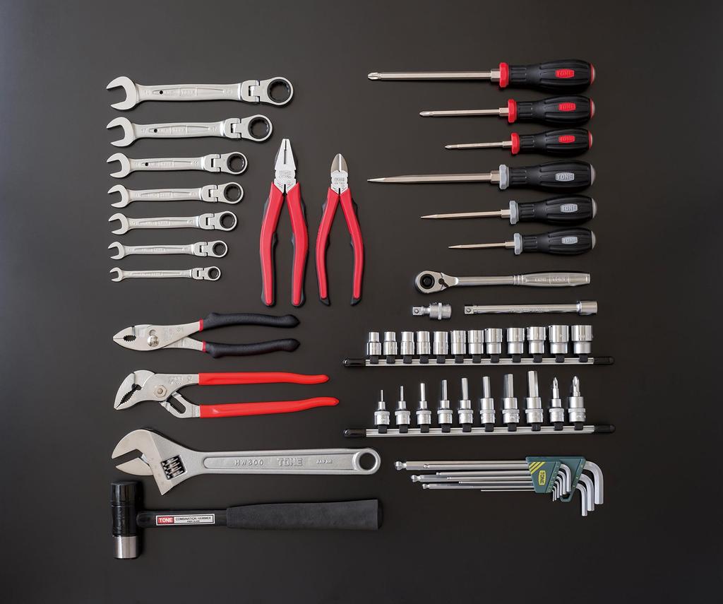 TONE TSH330BK Tool 54 Pieces Set, 9.5mm (3/8") Drive, Black,