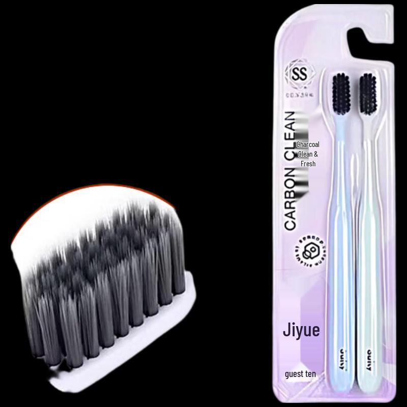 Sakol Wide Head Soft Charcoal Bristle Toothbrush