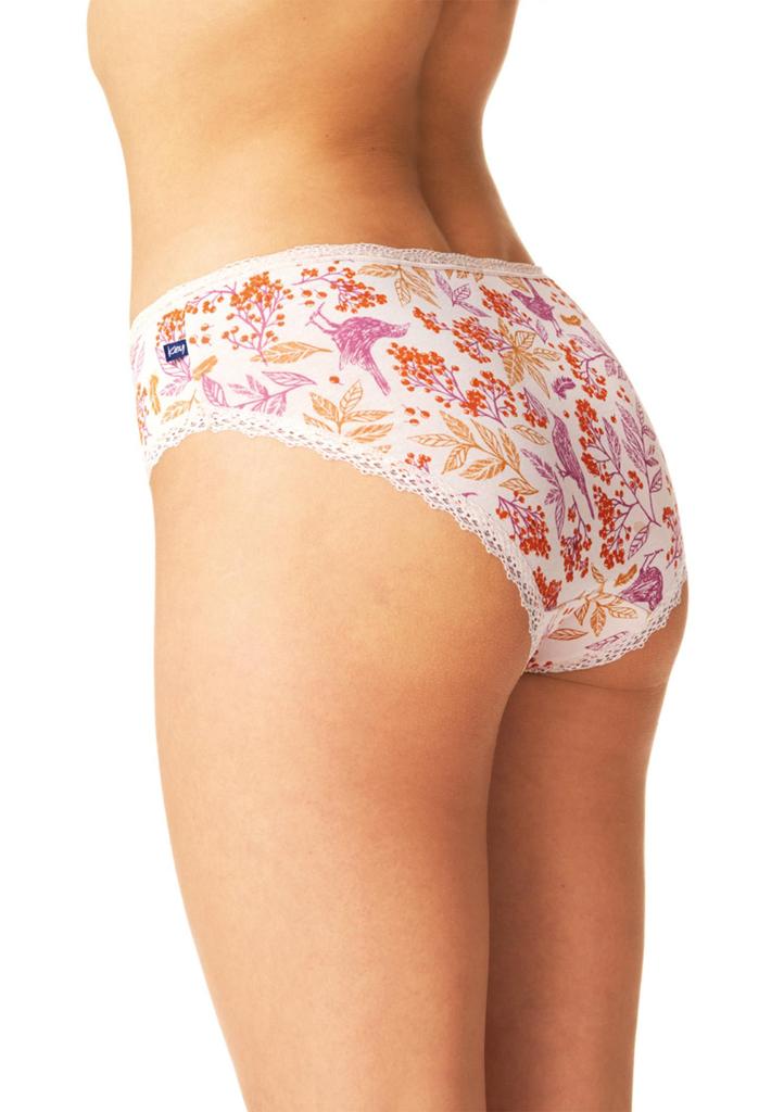 Figi damskie bawełniane (2 pack) midi bikini w jasnej i ciemnej kolorystyce LPC 785 Key