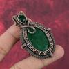 Faceted Zambian Emerald Pendant Copper Wire Wrapped Pendant Handmade Jewelry Gemstone Pendant Copper Wire Wrap Jewelry Anniversary Gifts