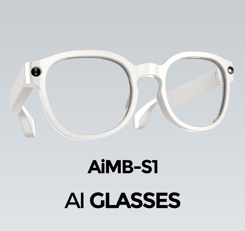 Smart Glasses WiFi 200W Camera: Anti-Shake, Photo/Video Recording, AI Translation (Model AIMB-S1)